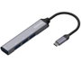 Aisens Hub USB 3.1 USB-C, 4 Puertos Tipo A, Gris